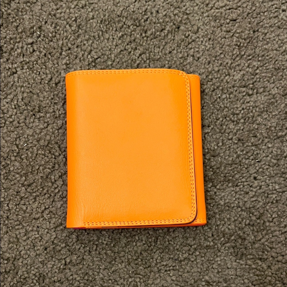 Orange Leather Wallet